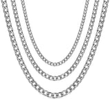 Classic Chain Necklace Stainless Steel Men Women Jewelry Gift