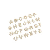 Pave Zirconia Initial Letter Bracelet Adjustable Rope Women