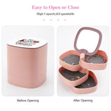 Hot Cocoa Christmas Jewelry Storage Box with Mirror