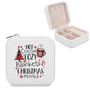 Hot Cocoa Christmas Jewelry Storage Box with Mirror