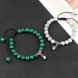 Hot Couple Distance Bracelets 2pcs/set Natural Stone Beads Braided Bracelet