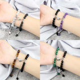 Hot Couple Distance Bracelets 2pcs/set Natural Stone Beads Braided Bracelet