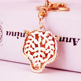 Leopard Head Rhinestone Keychain Animal Series for Car Bag Women