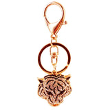 Leopard Head Rhinestone Keychain Animal Series for Car Bag Women