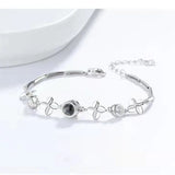 Custom Circle Photo Bracelet with Card