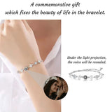Custom Circle Photo Bracelet with Card
