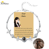 Custom Circle Photo Bracelet with Card