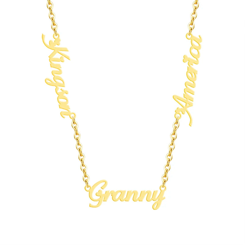 Hot Stacked Chain Necklaces Ladies Jewelry Personalized Name Necklace Pendant