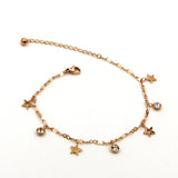 8 Shape Chain Anklets Titanium Steel Rose Woman Ank