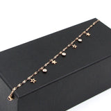 8 Shape Chain Four Stars Three Crystal Woman Anklets