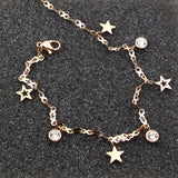 8 Shape Chain Anklets Titanium Steel Rose Woman Ank