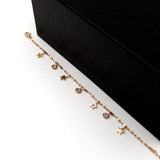 8 Shape Chain Four Stars Three Crystal Woman Anklets