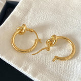 18K Silver Hoop Earrings for Women