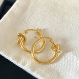 18K Silver Hoop Earrings for Women