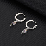 S925 Sterling Silver Diamond Earrings Female Ice Cream Sorbet