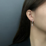 S925 Silver Diamond Earrings Female Sorbet