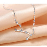 12 Zodiac Constellations 925 Silver Necklaces Women Jewelry Horoscope Gift