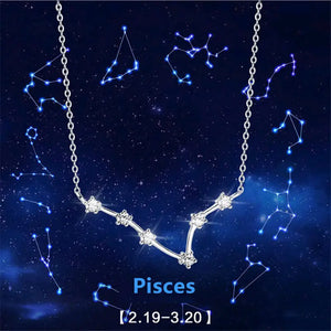 12 Zodiac Constellations 925 Silver Necklaces Women Jewelry Horoscope Gift