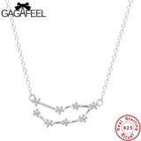 12 Zodiac Constellations 925 Silver Necklaces Women Jewelry Horoscope Gift