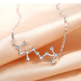 12 Zodiac Constellations 925 Silver Necklaces Women Jewelry Horoscope Gift