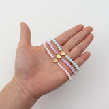 Colorful Bead Bracelet Initial Letter Women Gift