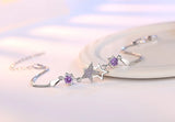 925 Silver Bracelet Zirconia Star Flower Pulseira Feminina