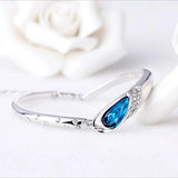 925 Silver Crystal Shoe Bracelet Bangles For Women S-B150