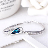 925 Silver Crystal Shoe Bracelet Bangle for Women S-B150