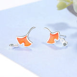 925 Silver Leaf Zirconia Tassel Earrings S-E738
