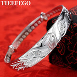 925 Sterling Silver Phoenix Lady Bracelet Adjustable Jewelry