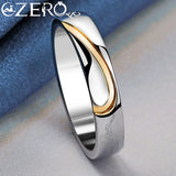 925 Sterling Silver Line Ring Wedding Gift Jewelry