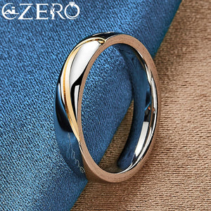 925 Sterling Silver Line Ring Wedding Gift Jewelry