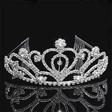 Heart Crystal Bridal Tiara Crown Wedding Headband