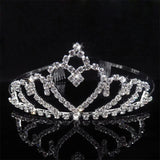 Heart Crystal Bridal Tiara Crown Wedding Headband