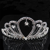 Heart Crystal Bridal Tiara Crown Wedding Headband