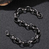 Men's Stainless Steel Chain Bracelet Punk Rock Charm Jewelry