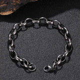 Men's Stainless Steel Chain Bracelet Punk Rock Charm Jewelry