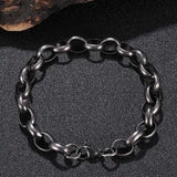 Men's Stainless Steel Chain Bracelet Punk Rock Charm Jewelry