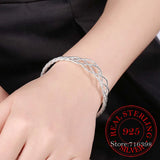 925 Silver Knot Cuff Bracelet Bridesmaid Gift