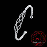 925 Silver Knot Cuff Bracelet Bridesmaid Gift