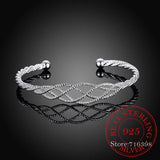 925 Silver Knot Cuff Bracelet Bridesmaid Gift