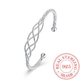 925 Silver Knot Cuff Bracelet Bridesmaid Gift
