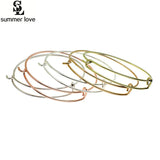 Adjustable Wire Bangle Bracelet Lot, Expandable Charm Jewelry for Women - Pack