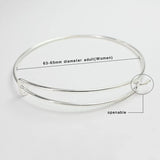 Adjustable Wire Bangle Bracelet Lot, Expandable Charm Jewelry for Women - Pack