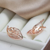 Ethnic Bride Wedding Jewelry Sets 585 Rose Flower Earrings Rings