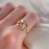 Ethnic Bride Wedding Jewelry Sets 585 Rose Flower Earrings Rings