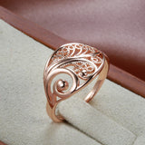 Ethnic Bride Wedding Jewelry Sets 585 Rose Flower Earrings Rings