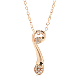 Rose Zircon Dangle Necklace 585 Daily Fine Jewelry
