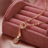 Rose Zircon Dangle Necklace 585 Daily Fine Jewelry