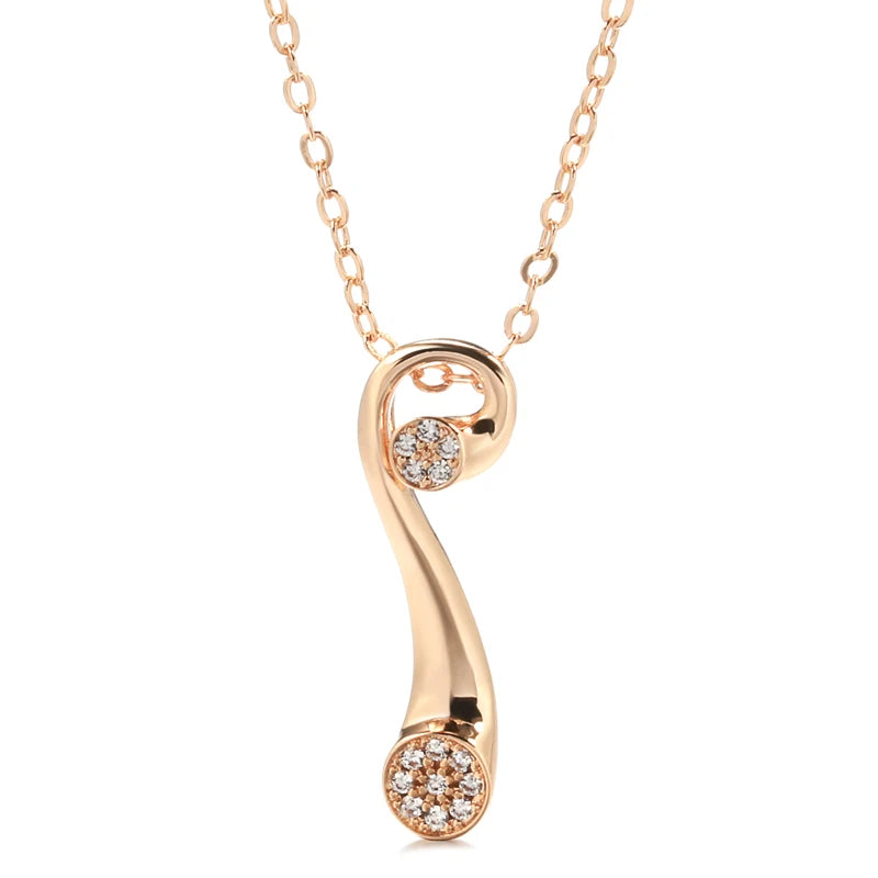 Rose Zircon Dangle Necklace 585 Daily Fine Jewelry